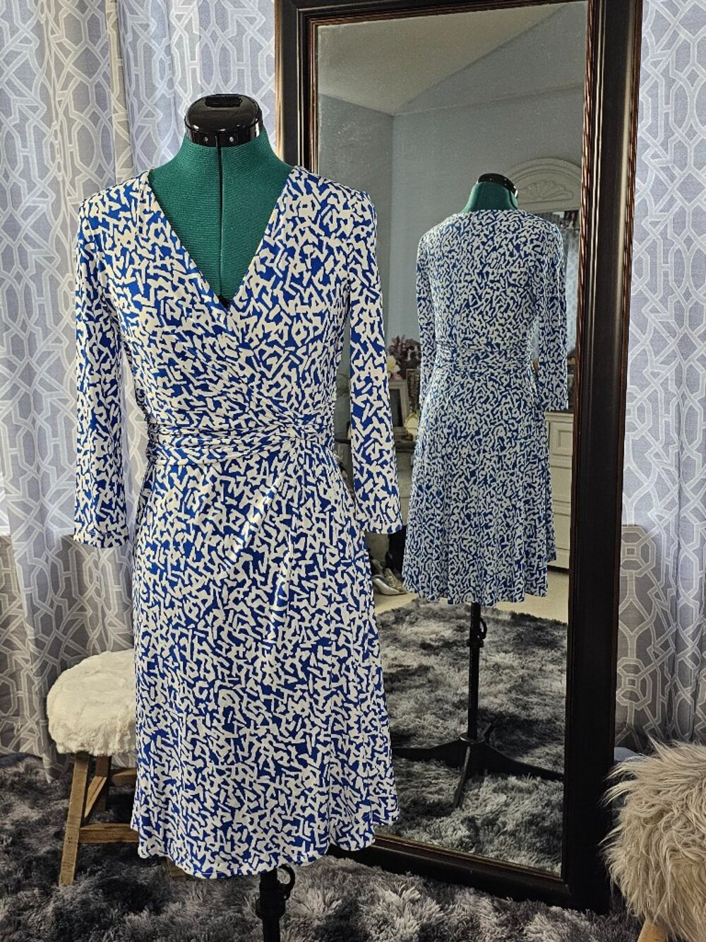 Maggy London Petites Wrap Dress, Size 4P